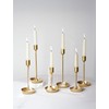 NUPTIO Taper Candle Holders for Wedding: 6 PCS Gold Matte