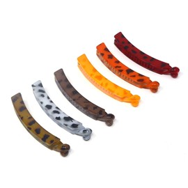 MANODHRUVA 6pcs Women's Tiger Print Banana Hair Clips, 10 cm, 6 PCS