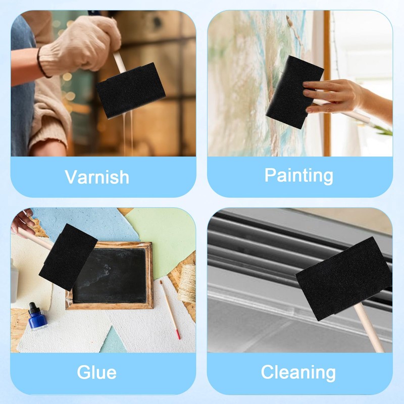 Foam Paint Brushes 4 Inch 4 Pcs Foam Brushes for