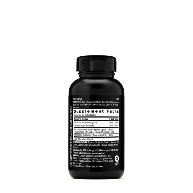 GNC Men's Ultra Saw Palmetto Formula, Supports Normal Prostate Function,