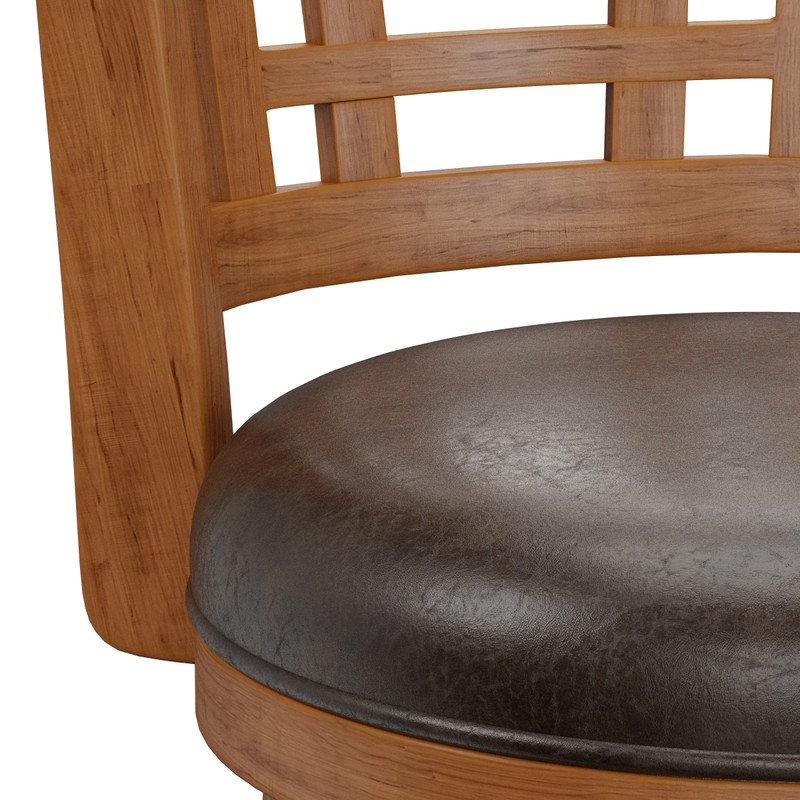 Hillsdale Fairfox 24.5" Wood Swivel Counter Height Stool, Oak