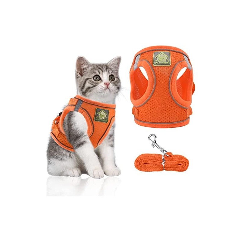 Arnés y correa para gatos, juego de arnés de chaleco