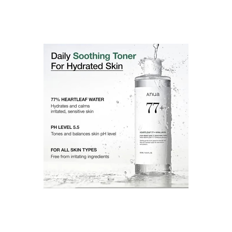 Anua Heartleaf 77 Hyaluron Tnico Calmante 250ml Coreano Acneica Danoche