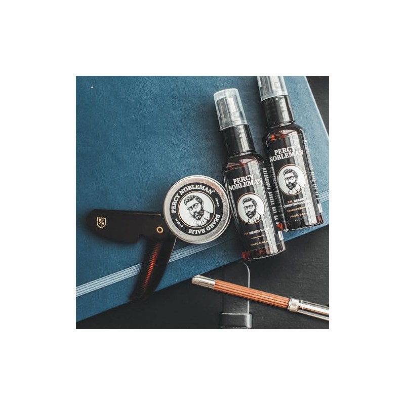 Percy Nobleman Beard Grooming Kit. Signature Scented Beard Oil 50ml.