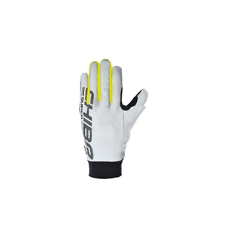 Chiba Men's Pro Safety Polyester Gloves, Silver Reflective, X-Small