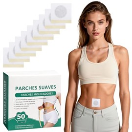 50uds Parches de Aceite de Ricino para Ombligo, Paquete de Aceite de Ricino de Algodón Orgánico Altamente Absorbente Desechable, Transpirables y Fugas, No Requieren Lavado (Aceite No Incluido)