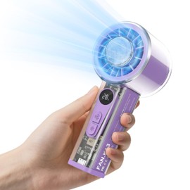 DRUAGERY Portable Handheld Fan with ice cooler,turbo power high speed Air(1-100 adjustment),rechargeable pocket mini fan for outdoor/travel/camping/beach/gift