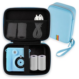 Leayjeen Kids Instant Print Camera Case Compatible with Hangrui/Gofunly/Operhoo/Yorkoo/Himont/Chrerna and Kids Camera Print Paper, Birthday Gift Toys for Boys and Girls (Case Only) Blue