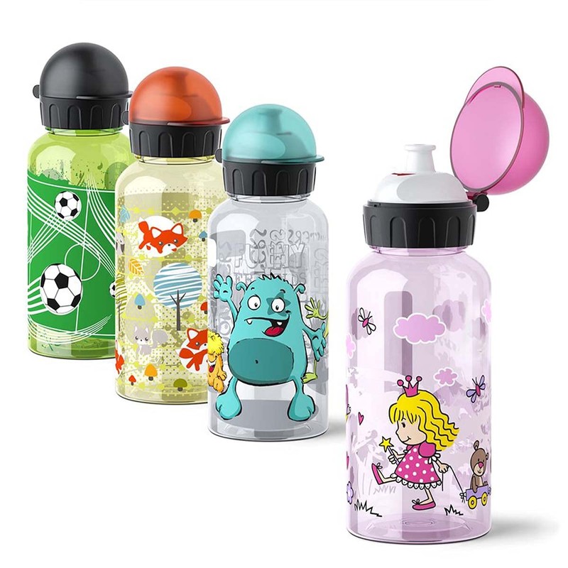 Emsa children's drinking bottle, 400 ml, safety cap, Kids Dino,