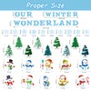 Haooryx 83Pcs Christmas Winter Snowmen Bulletin Board Set Classroom Decoration,
