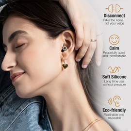 Bay State Importers Ear Plugs for Sleeping, Noise Cancelling Reusable Earplugs for Snoring, Concerts, Work & Motorcycle Travel - Hearing Protection in Soft Flexible Silicone for Sleep - NRR 28db Earplugs, 8 Tips S/M/L/XL