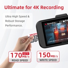 Miofive microSDXC Memory Card - Ultimate Micro SD Card with USB 3.0 Type-C Card Reader 170MB/s, C10, U3, A2, V30, 4K for Dash Cams, Android Smartphones, Tablets, and Gaming devices (512GB)