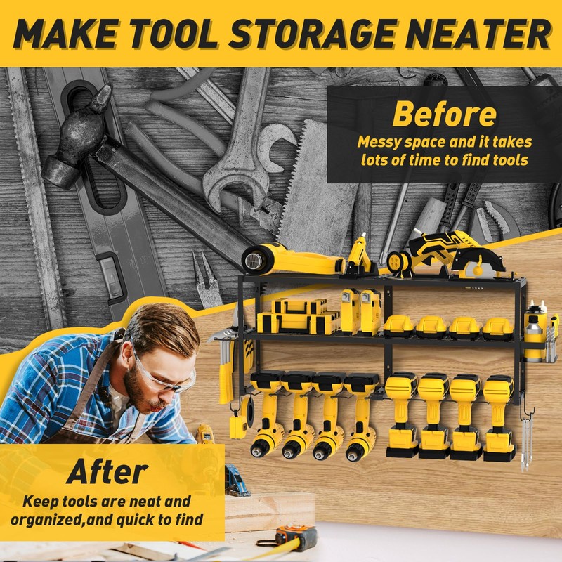 Mefirt 3-Layer Power Tool Organizer 5-Layer Power Tool Organizer