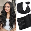 Ukira Black Hair Extensions for Women Clip in, 22 Inch