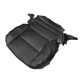 Mievlyo Driver or Passenger Side Bottom Replacement Non-Perforated Leather Seat Cover Black Fit for Chevy Silverado Tahoe GMC Sierra 1500 2500 3500 2014-2019