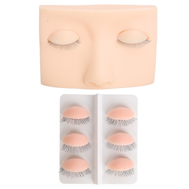 Eyelash Extension Mannequin Head Set Lash Extension Practice Face with