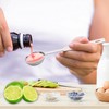YUNYU Stainless Steel Measuring Spoons Set with Ruler, 5Pcs Kitchen