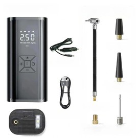 Air Pump for Car Tires with Tire Pressure Gauge - One Click Smart Pump Tire Inflator for Car, Motorcycle, Bicycle and More