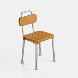Shower Chair with Back – for Elderly & Disabled, Inside Shower Use