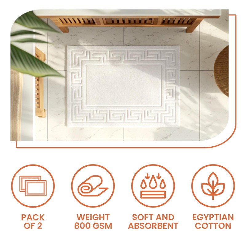 Stars and Stripes Egyptian Luxury 100% Cotton Bath Mats 800
