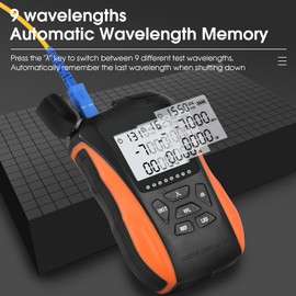 Duogalia Fiber Light Meter with VFL & RJ45 Tester Function, Li-ion Battery USB Charge Fiber Tester for FC/SC/ST Universal Interface, -70~+10dBm