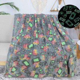 Cuddly blanket for children, luminous in the dark, cuddly blanket, gifts for boys, children, super soft and warm blanket