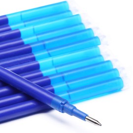 Erasable Pens Refills 0.7mm Tips Rub Out Pen Replacements Pack of 12 Blue for Rollerball Erasable Pens from Most Brands for Students, Kids, and Adults Handwriting in Office, School or Home