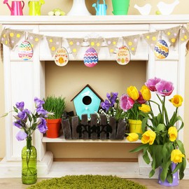 Wooden Egg Ornaments to Paint Easter Decoration Cutouts Unfinished 24PCS 3.5 x 3 inches, DIY Blank Unfinished Wood Discs Ornament for Home Crafts Hanging Spring St. Patrick Day Decoration