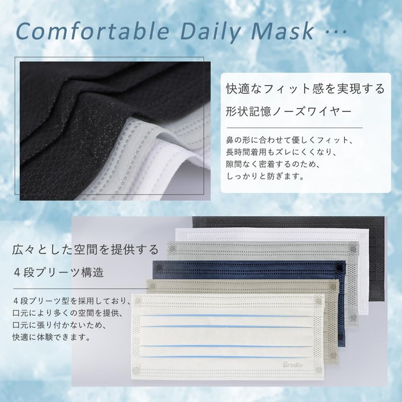 Hellozebra Super Large Cooling Mask, Individual Packaging, 3-Layer Filter, Cool