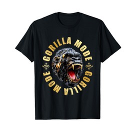 Gorilla Fashion Workout Gym Motivation Beast Training Quote T-Shirt, black