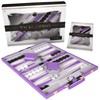 Crazy Games Backgammon Set - Classic Purple Large 18 Inch