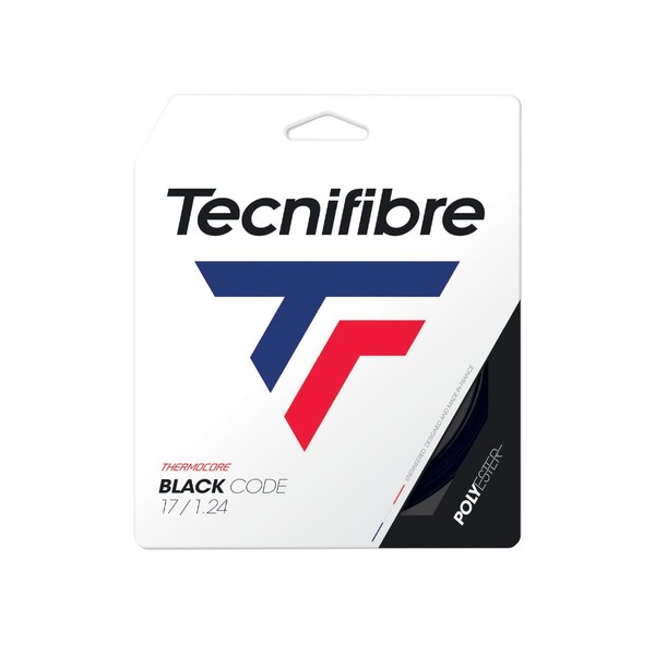 Tecnifibre Blackcode Tennis String 1.32mm Black - 12m Set