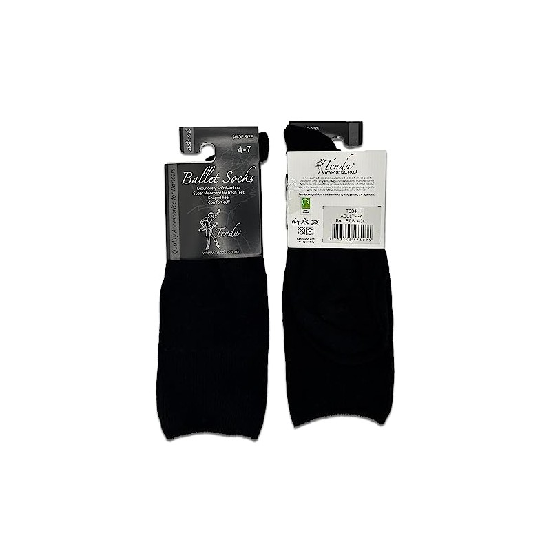 Tendu Ballet Socks (BLACK, Adult UK 4-7)… ASIN B07DGBMQHJ