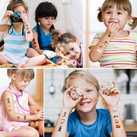 Cartoon Farm Animal Tattoo Stickers Waterproof Funny Temporary Stickers