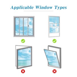 Window Seal Kit for Portable Air Conditioner, 14''x40''~64'' Sliding Window Air Conditioner Seal for Vertical or Horizontal Windows, Fit for Portable Air Conditioner Tumbler Dryer 35x162CM