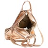 Caspar TL782 2 in 1 Leather Backpack Handbag, Rose Gold