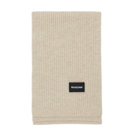 NAADAM Unisex Signature Ribbed Cashmere Scarf,Oatmeal,OS