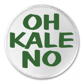Unbranded Oh Kale No - 3" Sew / Iron On Patch Funny Joke Humor Vegetable Food Green Gift