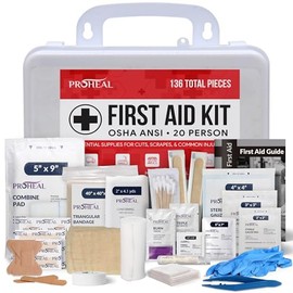 20 Person OSHA Compliant First Aid Kit for Businesses, Vehicles, Trucks, Construction Site - Type III, ANSI Class A Emergency Kit - 136 Piece Essential First Aid Supplies