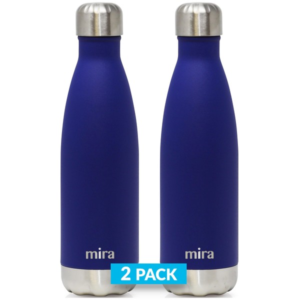 MIRA 2 Pack 17 Oz Cola Shaped Insulated Stainless Steel