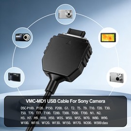 Camulti VMC-MD1 Cable - USB Data, Compatible with Sony Cyber-Shot DSC Cameras (T-Series, W-Series, H-Series, P-Series, N1, N2)