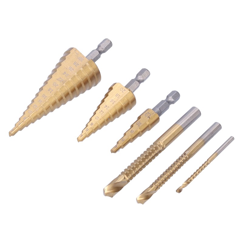 Step Drill Bits Serrated Spiral Bits High Speed Steel Woodworking