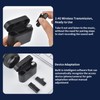 Wireless Clip-on Microphone Wireless Mic Receiver and 2 Transmitters with