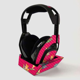 MightySkins Carbon Fiber Skin For ASTRO Gaming A50 Wireless Headphones + Base Station - Paradise | Protective, Durable Textured Carbon Fiber Finish | Easy To Apply | Made in the USA