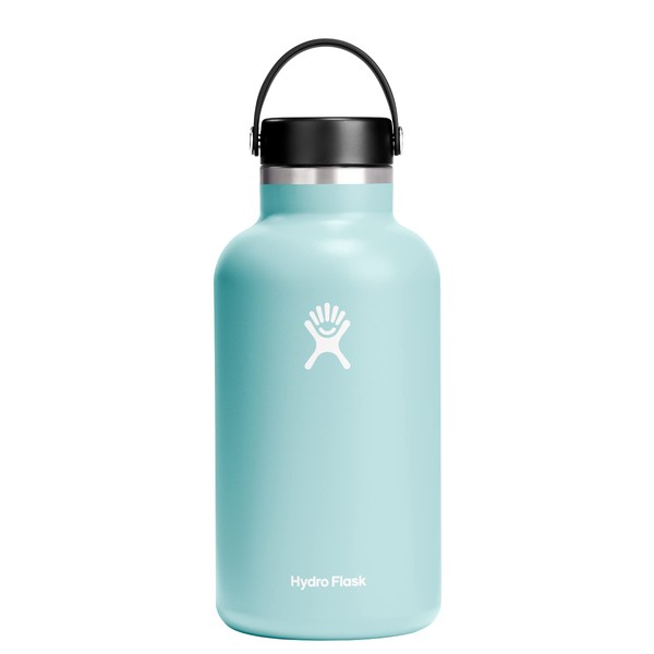 Hydro Flask 64 oz Wide Mouth with Flex Cap Stainless Steel Reusable Water Bottle Dew - Vacuum Insulated, Dishwasher Safe, BPA-Free, Non-Toxic