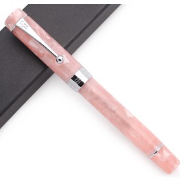 JINHAO 100 Fountain Pen with Ink Converter (Medium Nib 0.7mm, Sakura Pink with Silver Clip)