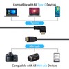 Duttek Mini USB to USB C Cable, Right Angled USB