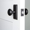 Ageless Iron Vale Plate Passage with Keep Knob in Black