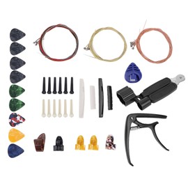 Guitar String Replacement Kit Accessory Set Changing Tool Pack Pick Holder Bridge Pin