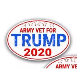 ARMY VETS for TRUMP 2020 Trump Political Bumper Stickers Decals 5" 2-pack MAGA